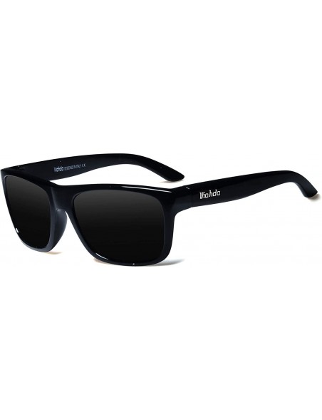 Goggle Polarized Aviation Driving Sunglasses - C7 Black Frame-black Polarized Lens - CG18AW52IDD $12.29