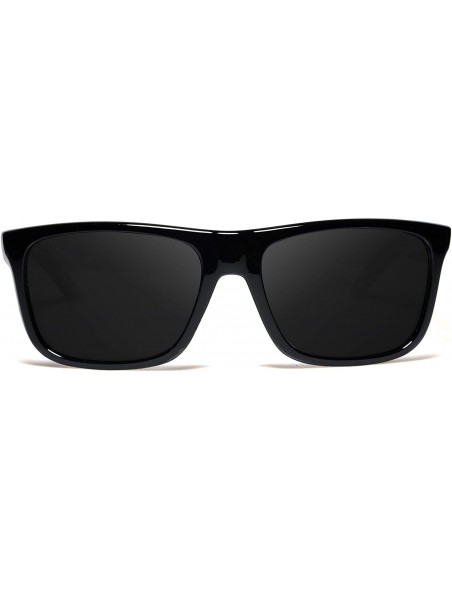 Goggle Polarized Aviation Driving Sunglasses - C7 Black Frame-black Polarized Lens - CG18AW52IDD $12.29