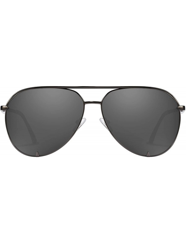 Aviator Aviator Sunglasses Men women sunglasses - Gun Gray - CO196ORDOCI $10.59