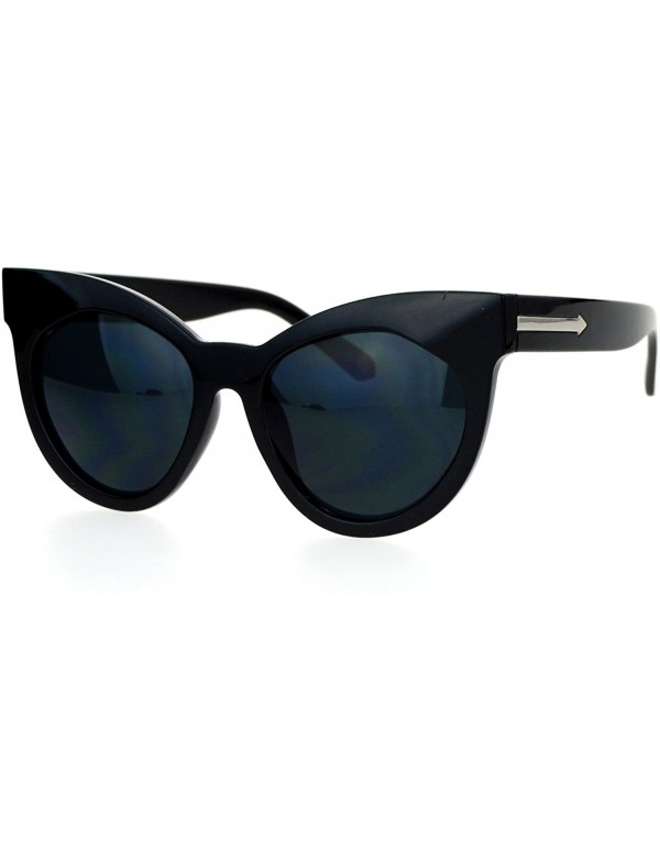 Oversized Oversized Cateye Sunglasses Womens Arrow Design Fashion Eyewear UV400 - Black - CI188WD94A3 $11.84