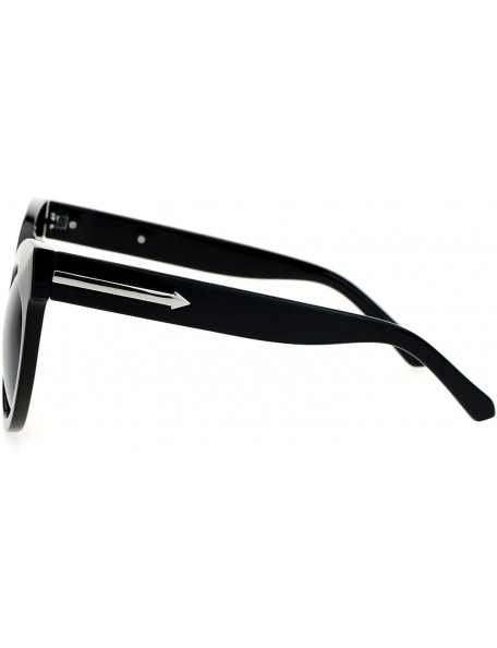 Oversized Oversized Cateye Sunglasses Womens Arrow Design Fashion Eyewear UV400 - Black - CI188WD94A3 $11.84