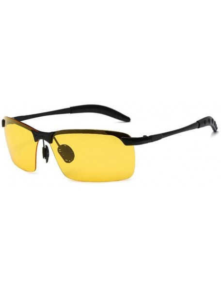 Oval Color-changing polarized sunglasses men's day and night driving driving fishing sunglasses - C8190N38REH $27.14