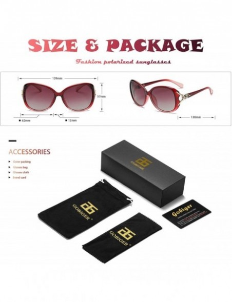Cat Eye Polarized Oversized Sunglasses Protection Designer - Red Frame/Shades Red Oversized Polarized Sunglasses - CH18QCISK9...