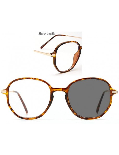 Round Fashion Leopard Frame Round Optical Glasses Women Sun Photochromic Myopia Glasses Men Transition Glasses - CG192O96OR5 ...