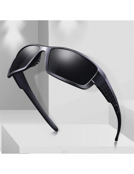 Sport Polarized Sunglasses Men Women Square Design Classic Male Black Sports Sun Glasses for Men Drive Goggle Gafas - C318XUL...