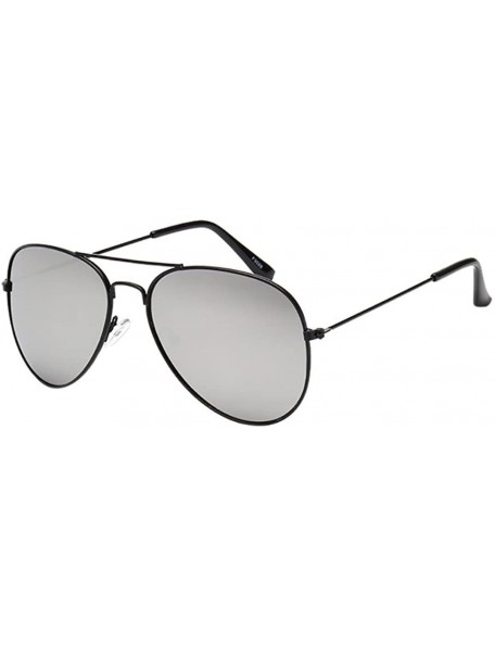 Rectangular Women Men Vintage Retro Glasses Unisex Fashion Oversize Frame Sunglasses Eyewear - B - CU18EQ0KRWS $8.90