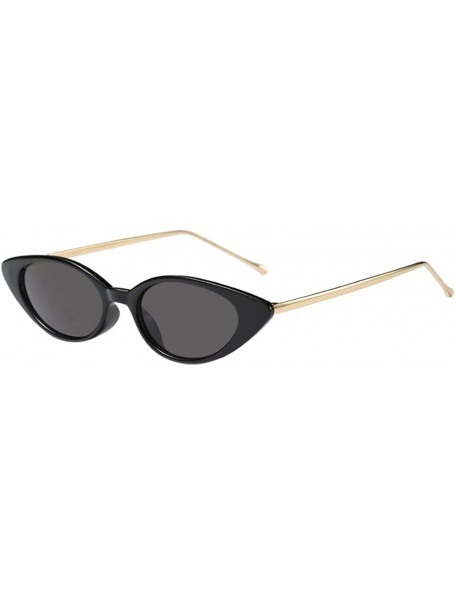 Oversized Womens Fashion Small-Frame Glasses Sunglasses Vintage Metal Frame UV400 - Style 01 - C518GUDZ7HM $20.54