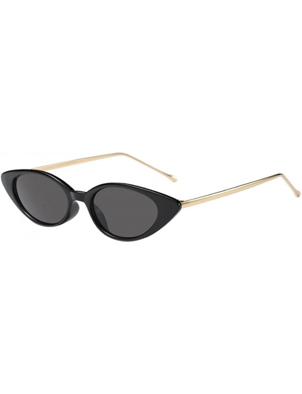 Oversized Womens Fashion Small-Frame Glasses Sunglasses Vintage Metal Frame UV400 - Style 01 - C518GUDZ7HM $9.00