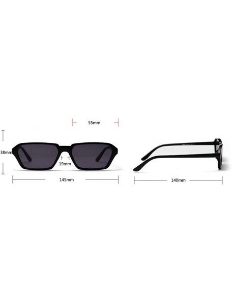 Square New fashion luxury small frame square unisex retro decoration concave shape brand designer trend sunglasses UV400 - CM...