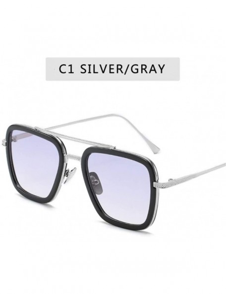 Rectangular Vintage Sunglasses Men Women Goggles Windproof Steam Punk Sun Glasses - C1 - CV194OI4SEX $16.21