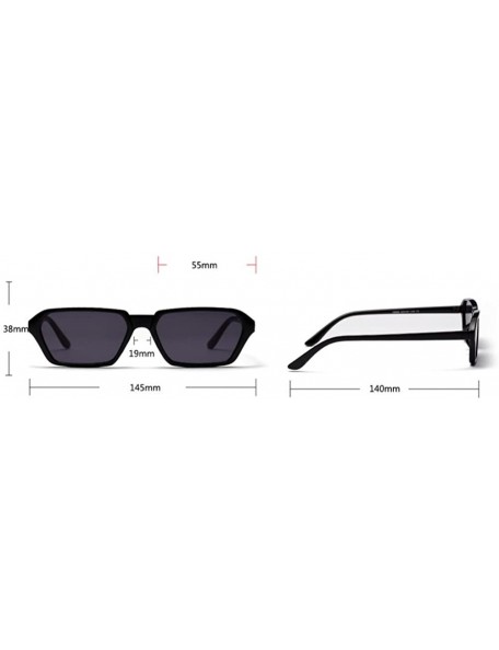 Square Women's Fashion Retro Small Square Shades Frame UV Protection Polarized Sunglasses - Black - C318DZSG6HE $9.76