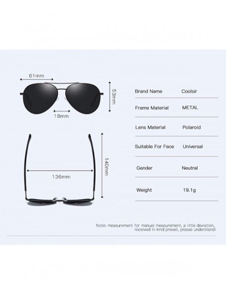 Aviator Men's Polarized Sunglasses Color Film Polarized Toad Driving Sunglasses - C - C618QO3X7X0 $26.06