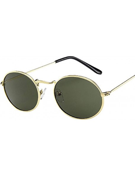 Round Unisex Vintage Retro Oval Sunglasses Ellipse Metal Frame Glasses Trendy Fashion Glasses Sunglasses - E - CO193XDYY9R $1...