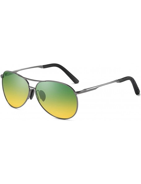 Oversized Polarized Sunglasses for Men Stainless Steel Frame UV400 Lenses Driving Outdoor Eyewear - K - CH198O9OXUU $16.00