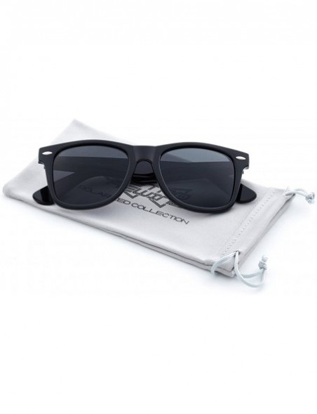 Rimless Classic Polarized Sunglasses - Shiny Black - Smoke - C411OXK2PW1 $11.02