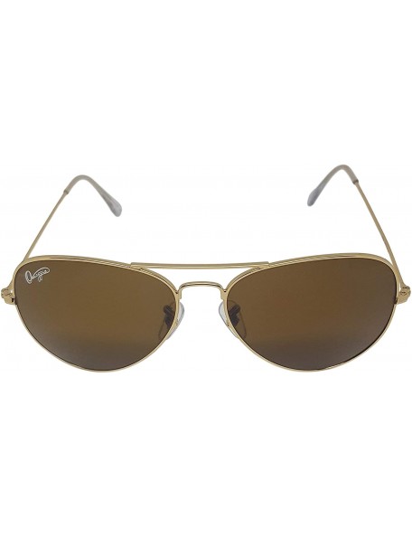 Aviator Classics 604 Sunglasses - Gold Metal Frame - Brown Glass Lenses - C6196CKRGEA $41.88