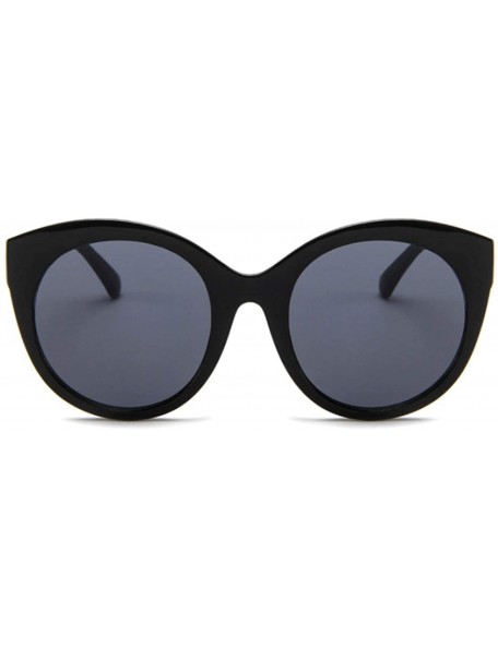 Round Summer Cat Eye Round Sunglasses Women Brand Designer Transparent Shades Sun Glasses Female Cool Color UV400 - CW18W787I...