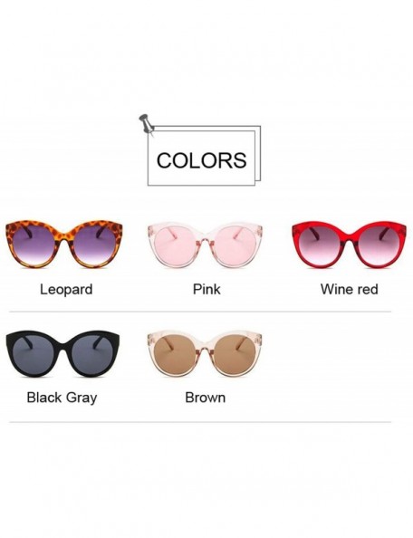 Round Summer Cat Eye Round Sunglasses Women Brand Designer Transparent Shades Sun Glasses Female Cool Color UV400 - CW18W787I...