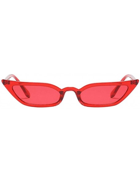 Cat Eye Women's Sunglasses-Vintage Cat Eye Small Frame UV400 Eyewear Sunglasses - Red - CR18E4Q4MIY $7.92