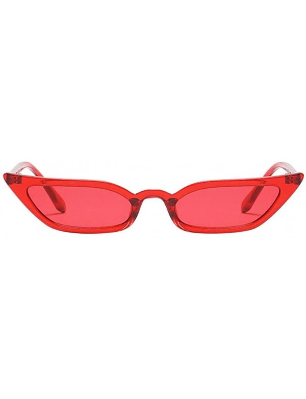 Cat Eye Women's Sunglasses-Vintage Cat Eye Small Frame UV400 Eyewear Sunglasses - Red - CR18E4Q4MIY $7.92