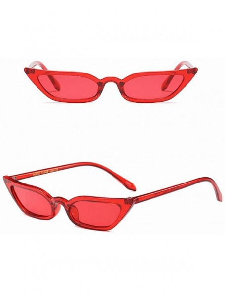 Cat Eye Women's Sunglasses-Vintage Cat Eye Small Frame UV400 Eyewear Sunglasses - Red - CR18E4Q4MIY $7.92