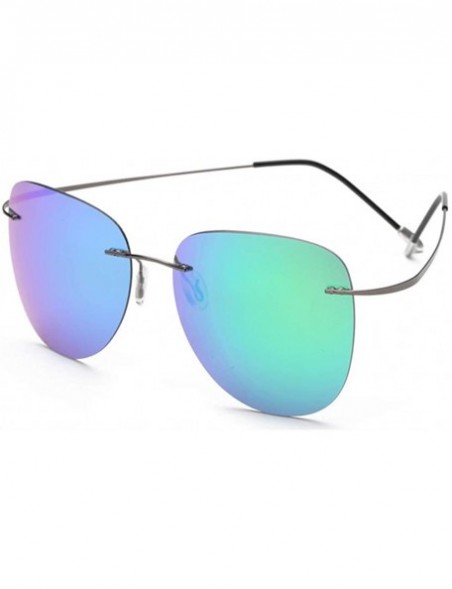 Rimless Polarized Sunglasses Polaroid Light Designer Rimless Polaroid Gafas Men Sun Glasses Eyewear - Zp2117-c8 - CJ18Y8AU4HM...