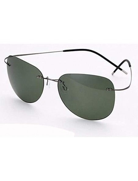 Rimless Polarized Sunglasses Polaroid Light Designer Rimless Polaroid Gafas Men Sun Glasses Eyewear - Zp2117-c8 - CJ18Y8AU4HM...