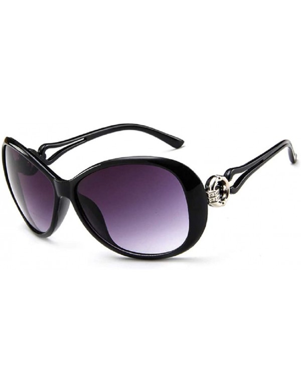 Oval Vintage Polarized Oval shape Sunglasses for Women Classic Designer Style UV400 Protection Frame - C21960RKQZ5 $24.60