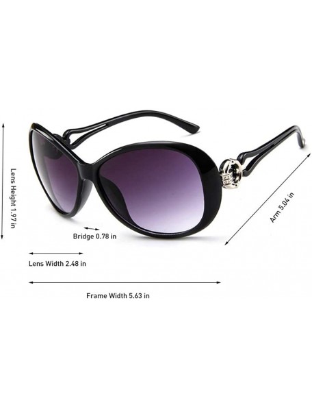 Oval Vintage Polarized Oval shape Sunglasses for Women Classic Designer Style UV400 Protection Frame - C21960RKQZ5 $24.60