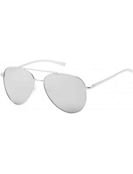 Aviator Air Force Teardrop Aviator Sunglasses - Silver - CX18HAXW03D $20.48
