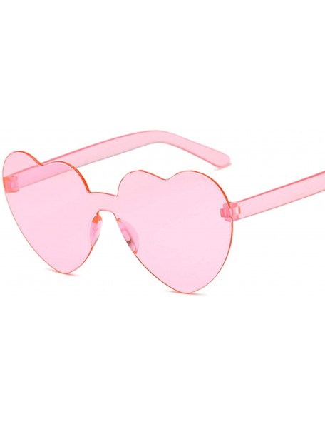 Goggle Love Heart Sunglasses Women New Fashion Cute Sexy Retro Cat Eye Vintage Cheap Sun Glasses Red Female - Wine Red - CR19...