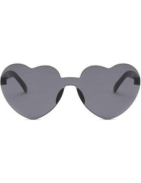 Goggle Love Heart Sunglasses Women New Fashion Cute Sexy Retro Cat Eye Vintage Cheap Sun Glasses Red Female - Wine Red - CR19...