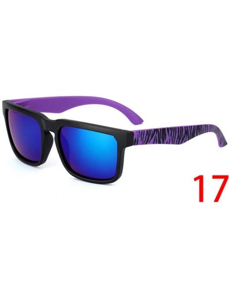 Rectangular Vintage Sunglasses Men Reflective Mirror Sun Glasses Women Retro Square Driving Eyewear - 17 - C3194OW2HHT $21.24
