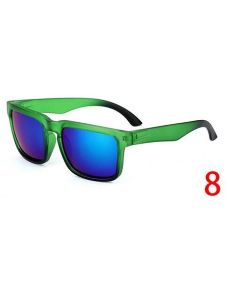 Rectangular Vintage Sunglasses Men Reflective Mirror Sun Glasses Women Retro Square Driving Eyewear - 17 - C3194OW2HHT $21.24