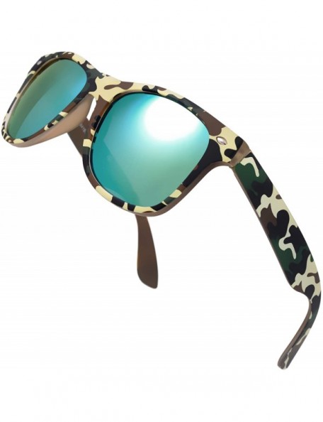 Round Camo Print Mirror Lens Rubber Sunglasses Camouflage for Men Women - Exquisite Packaging - 05 Army Camo - C919056ZLG7 $1...