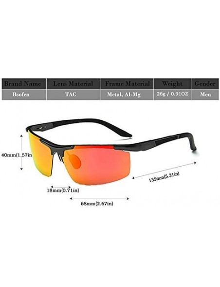 Sport Men's Dark Mirrored Sunglasses Polarized- Rectangular Rimless Sun Eyewear Fashion for Outdoor Sport - CP196AE6NU4 $18.98