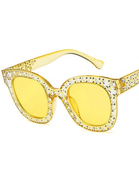 Aviator Stars Dot Cat Eye Sunglasses Women Fashion Women Sun Glasses Female Eyewear 7 - 5 - C418XEC76K4 $10.73