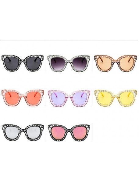 Aviator Stars Dot Cat Eye Sunglasses Women Fashion Women Sun Glasses Female Eyewear 7 - 5 - C418XEC76K4 $10.73