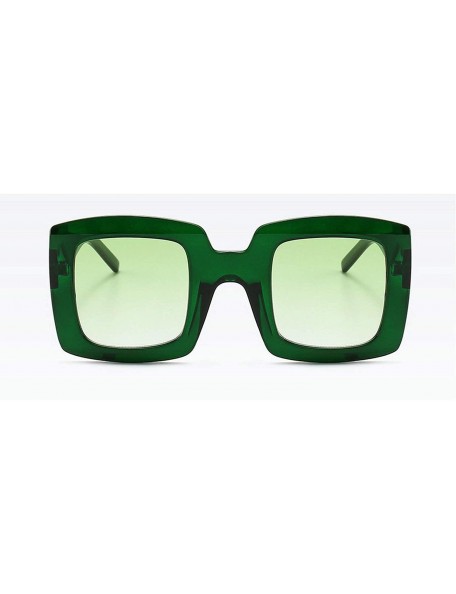 Oversized Punk Oversized Square Sunglasses Women Luxury Large Frame Red Green Sun Glasses FeVintage Shades Eyewear UV400 - CZ...