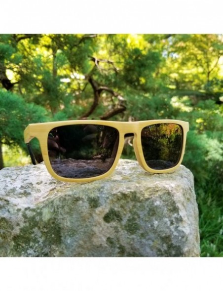 Sport Natural Wood Sunglasses for Men & Women - Wooden Frame - Genuine Polarized Lenses - C6189H9NHNO $33.48