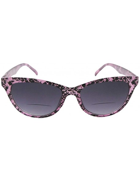 Cat Eye Small Cat Eye Animal Print Womens Bifocal Sunglasses B77 - Lite Purple Pattern Gray Lenses - CW18H8M5HHG $12.10