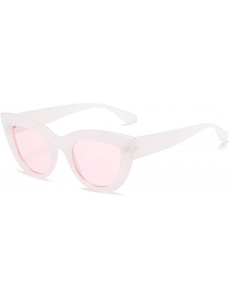 Goggle Women Retro Vintage Round Cat Eye Fashion Sunglasses - Pink - CG18WSEMM44 $14.72