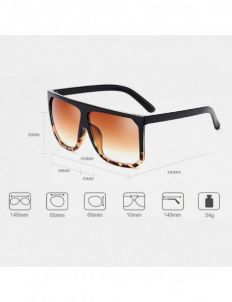 Square Large Square Frame UV Blocking Eye Protection Sunglasses for Unisex Daily - Beige - CI18CYYSWR9 $14.98