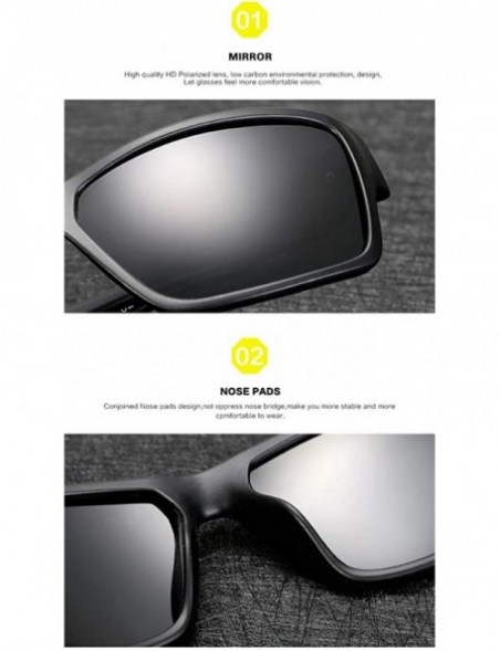 Oversized Sunglasses Polarized Sports Unisex UV Protection for Day and Night Skiing Driving Cycling Running Fishing - C318TQT...