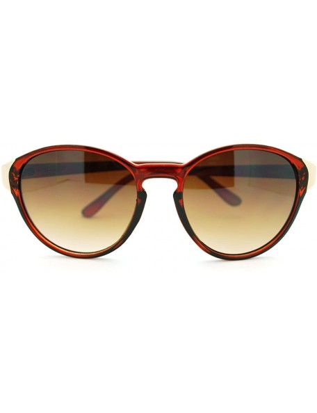 Round Womens Round Keyhole Sunglasses Simple Vintage Fashion Eyewear - Burgundy - CL11DIXKDEV $9.83