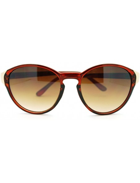 Round Womens Round Keyhole Sunglasses Simple Vintage Fashion Eyewear - Burgundy - CL11DIXKDEV $9.83
