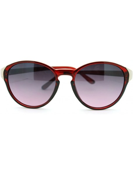 Round Womens Round Keyhole Sunglasses Simple Vintage Fashion Eyewear - Burgundy - CL11DIXKDEV $9.83