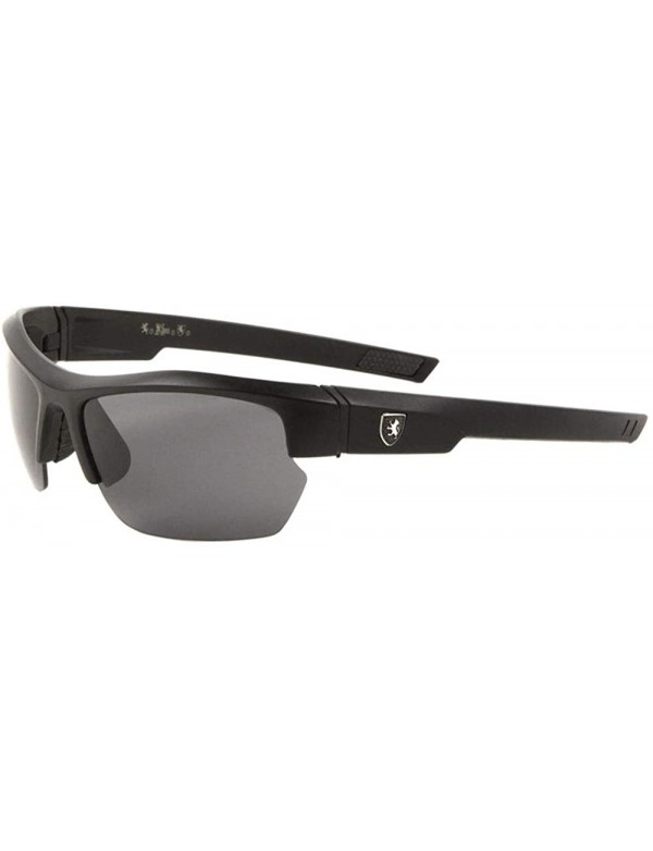 Sport Rimless Curved Frame Sports Sunglasses - Black - CE199E0AWNE $21.44