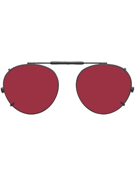 Round Visionaries Polarized Clip on Sunglasses - Round - Bronze Frame - 47 x 42 Eye - C812MA21L2W $32.06
