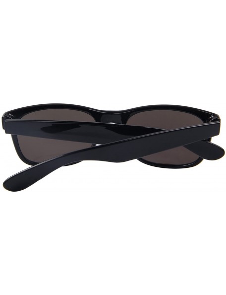 Wrap Polarized Unisex Shades Sunglasses for Men Vintage Polarized Sun Glasses S683 - Black&blue - C512GP2ERYN $10.93